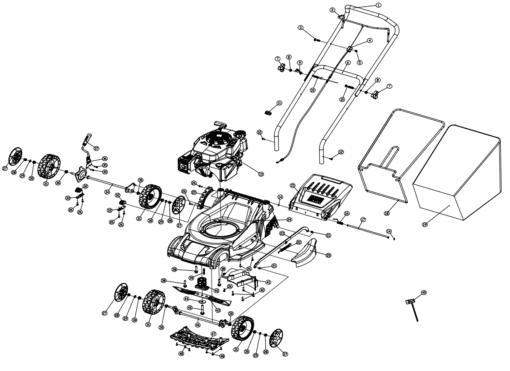 SOVEREIGN 40CM HAND PUSH PETROL LAWNMOWER WITH SE475 ENGINE - Image 3