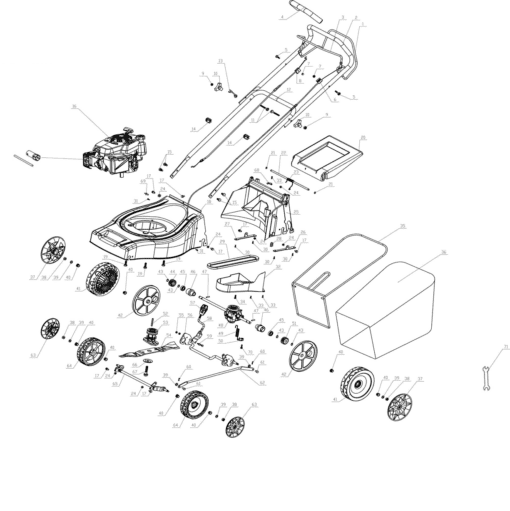 MCGREGOR 41CM SELF PROPELLED PETROL LAWNMOWER WITH SMV ENGINE - Image 2