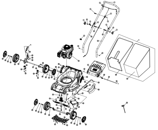 B&Q OWN BRAND 40CM PETROL LAWNMOWER WITH SE475 ENGINE - Image 2