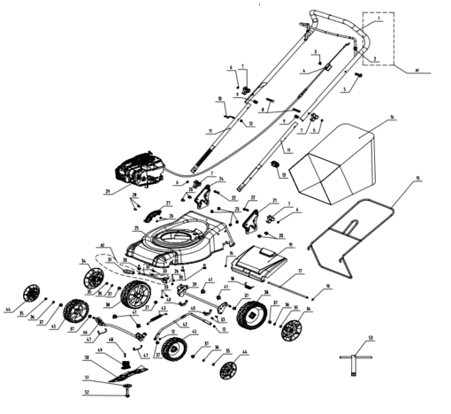 B&Q OWN BRAND 40CM PETROL LAWNMOWER BRIGGS & STRATTON 450E ENGINE - Image 2