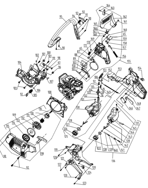 GARDENLINE 45CC PETROL CHAINSAW - Image 3