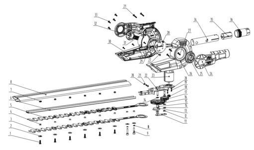 CHALLENGE 18V LI-ION CORDLESS POLE HEDGE TRIMMER - Image 2