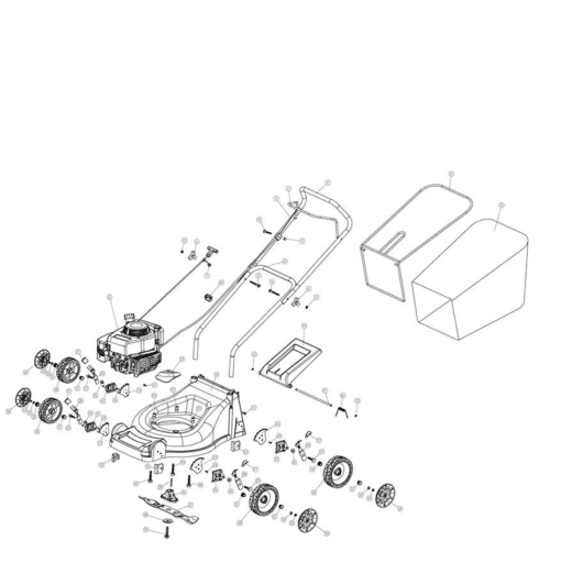 RYNO 41CM SELF PROPELLED PETROL LAWNMOWER WITH SMV ENGINE - Image 2