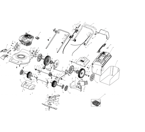 QUALCAST 53CM SELF PROPELLED PETROL LAWNMOWER WITH BRIGGS & STRATTON 775IS INSTART ELECTRIC ENGINE - Image 2