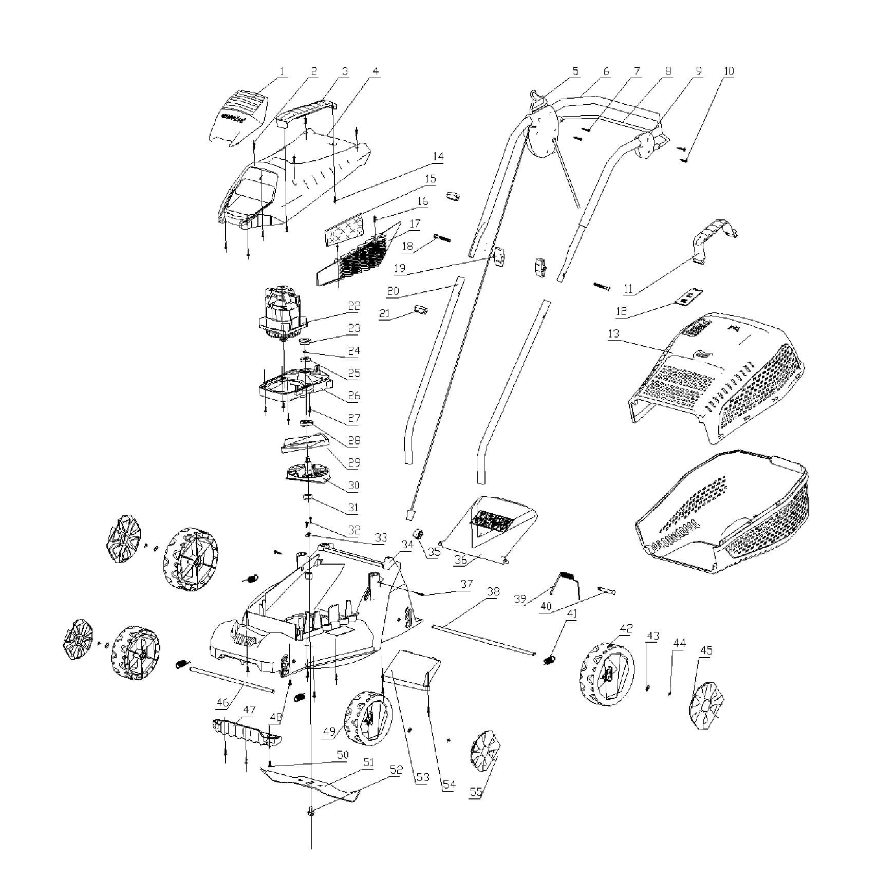HAWKSMOOR 1200W 32CM ELECTRIC LAWNMOWER - Image 2