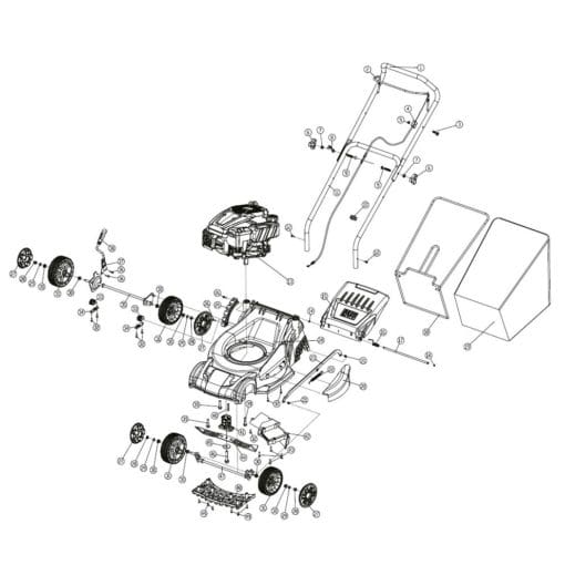 YARD FORCE 40CM HAND PUSH PETROL LAWNMOWER WITH SE130 ENGINE - Image 2