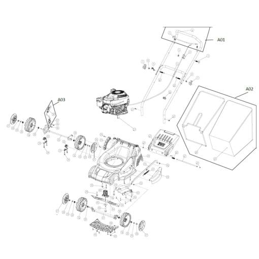 SOVEREIGN 40CM HAND PUSH PETROL LAWNMOWER SE130 ENGINE - Image 2