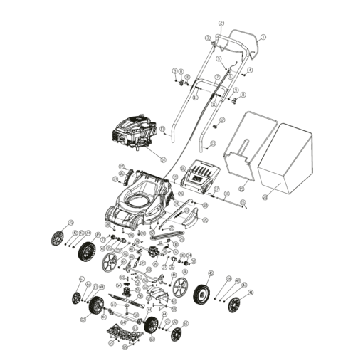 YARD FORCE 40CM SELF PROPELLED PETROL LAWMOWER 127cc WITH SE130 ENGINE - Image 2