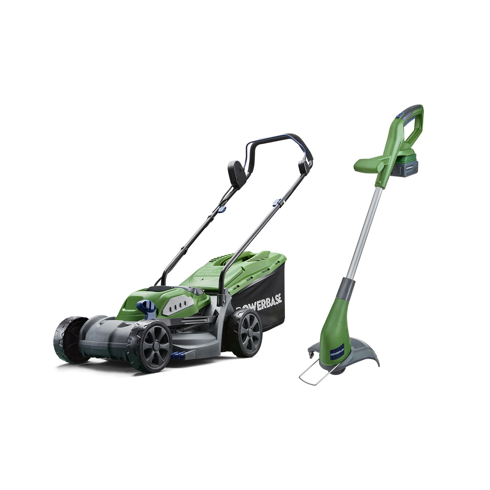 POWERBASE – 20V 32CM CORDLESS LAWNMOWER & GRASS TRIMMER